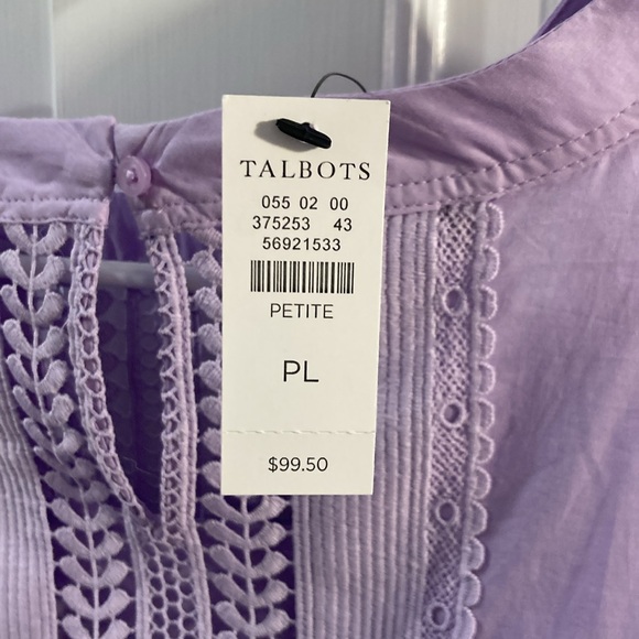 Talbots Embroidered Trim Top NWT - Picture 13 of 13